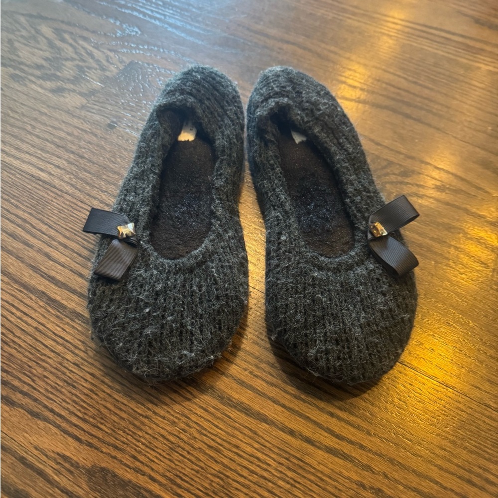 Simply Vera Vera Wang Charcoal Knit Slippers